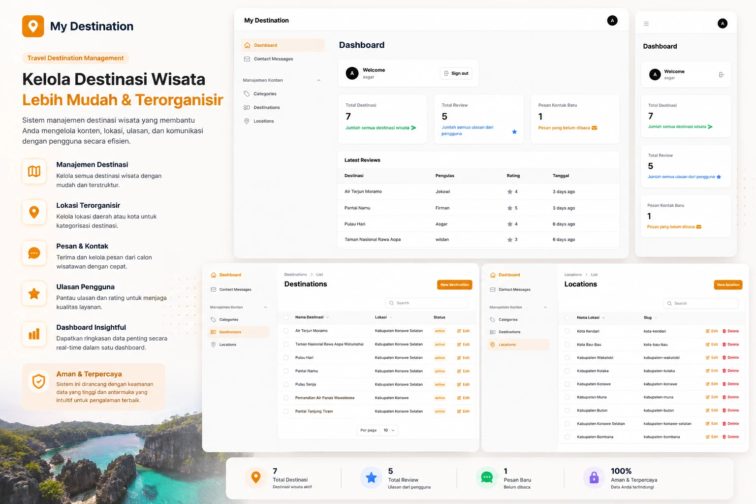 Portofolio My Destination – Rekomendasi Tempat Wisata 