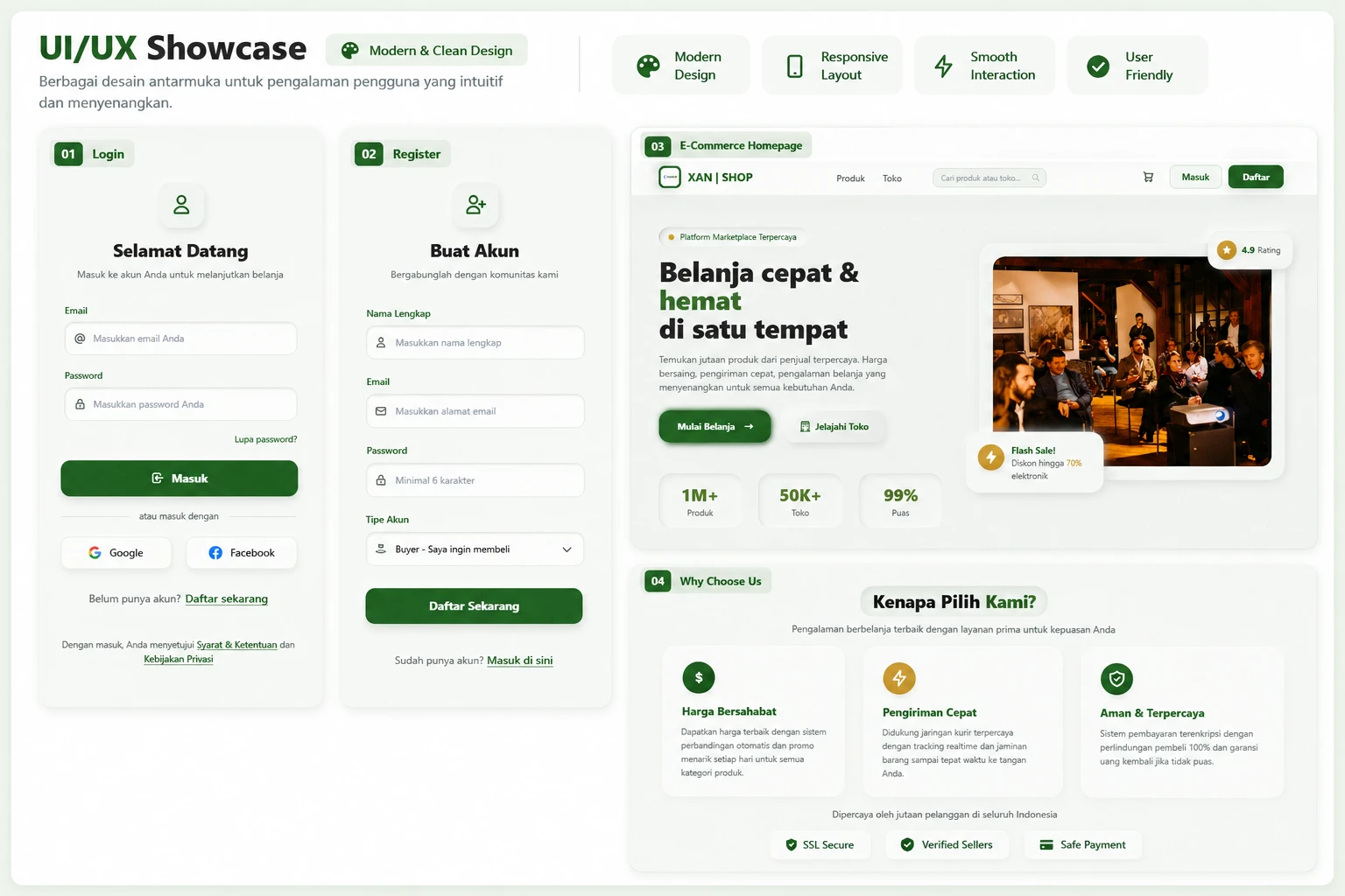 Portofolio UI Market Place Theme Neumorphism